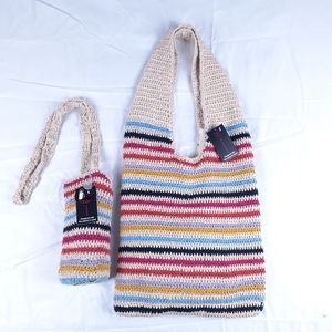 No Boundaries Festival Crochet Tote & Water bottle Holder Set